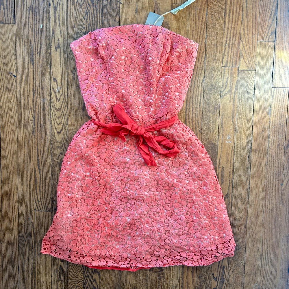 Anthropologie Burlapp Pink Lace Dress - Picture 2 of 3